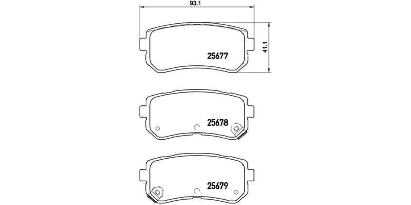Brembo Brake Pads Rear Hyundai/Kia ( Set Lh&Rh) (P30068)
