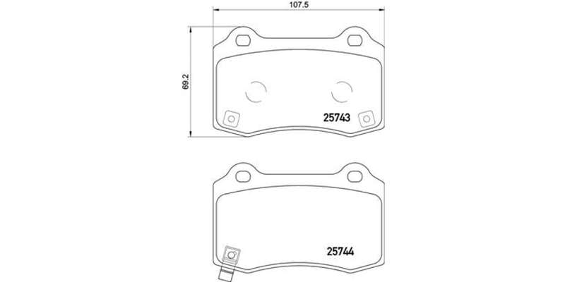 Brembo Brake Pads Rear Jeep G-Che Srt8 6 ( Set Lh&Rh) (P30074)
