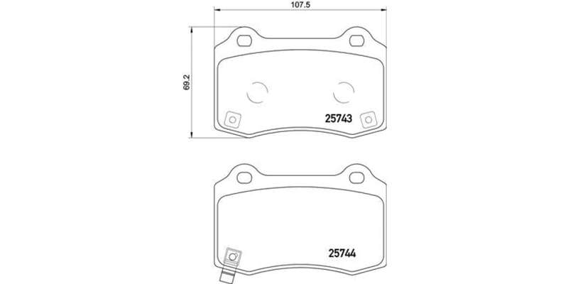 Brembo Brake Pads Rear Jeep G-Che Srt8 6 ( Set Lh&Rh) (P30074)