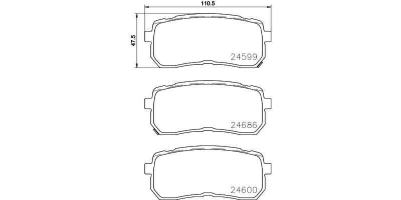 Brembo Brake Pads Rear Kia Sorento Iii ( Set Lh&Rh) (P30080)