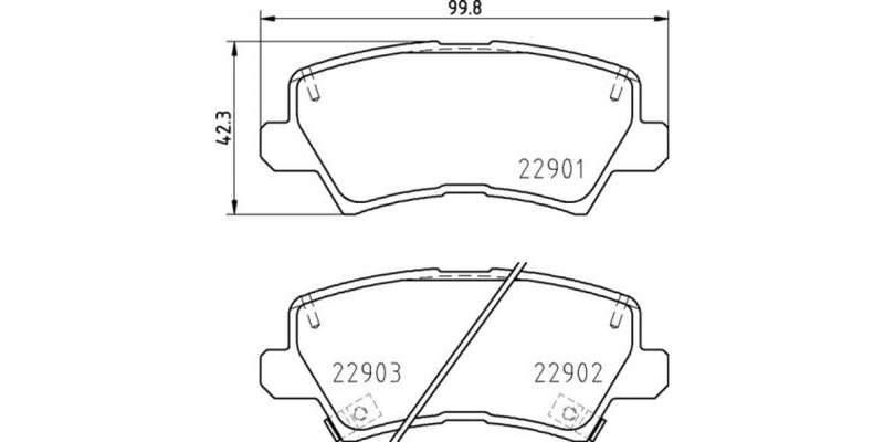 Brembo Brake Pads Rear Kia ( Set Lh&Rh) (P30111)