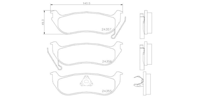 Brembo Brake Pads Rear Jeep Cherokee ( Set Lh&Rh) (P37009)
