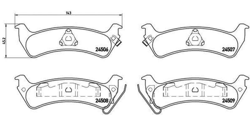 Brembo Brake Pads Rear Jeep Grand Cherokee ( Set Lh&Rh) (P37012)