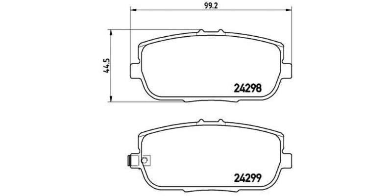 Brembo Brake Pads Rear Mazda Mx5 2 ( Set Lh&Rh) (P49044)