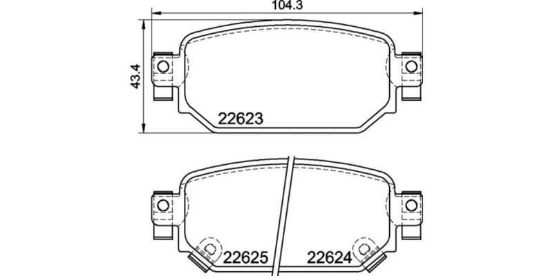 Brembo Brake Pads Rear Mazda ( Set Lh&Rh) (P49063)