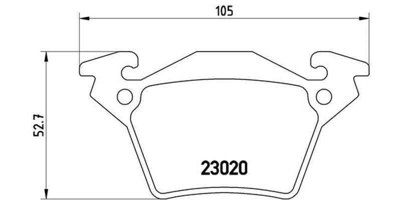 Brembo Brake Pads Rear Mercedes Vito 112 112 ( Set Lh&Rh) (P50032)