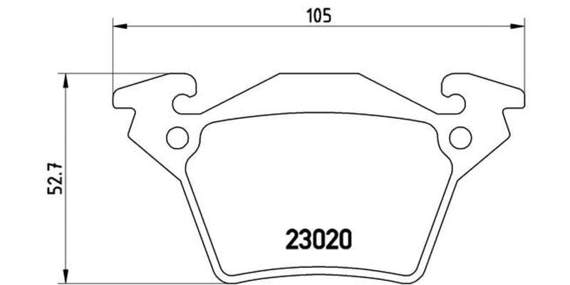 Brembo Brake Pads Rear Mercedes Vito 112 112 ( Set Lh&Rh) (P50032)