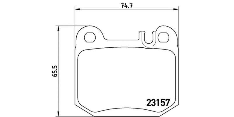 Brembo Brake Pads Rear Mercedes Ml Class W16 ( Set Lh&Rh) (P50043)