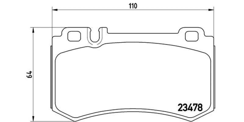 Brembo Brake Pads Rear Mercedes Cls Class ( Set Lh&Rh) (P50061)