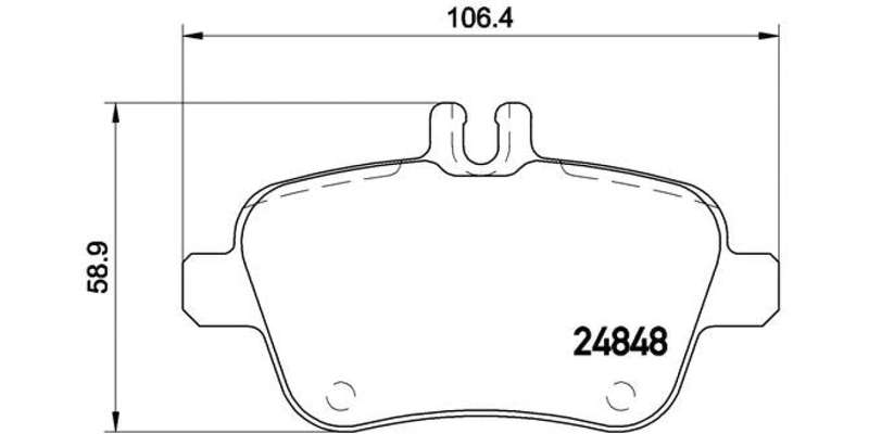 Brembo Brake Pads Rear Mercedes A & B Classs ( Set Lh&Rh) (P50091)