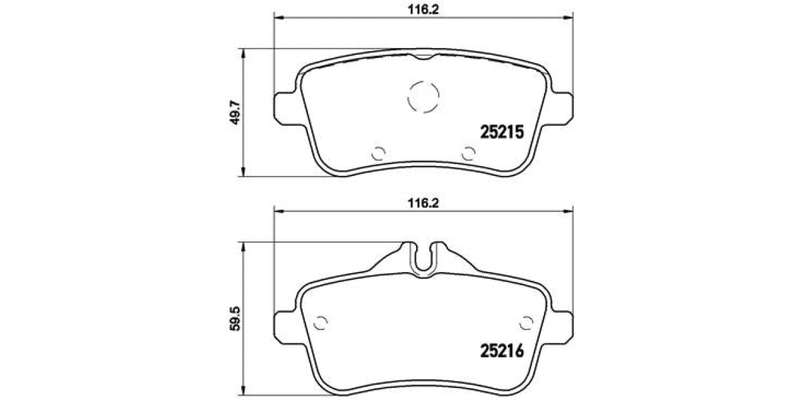 Brembo Brake Pads Rear Mercedes A45/Cla45/Gl ( Set Lh&Rh) (P50099)