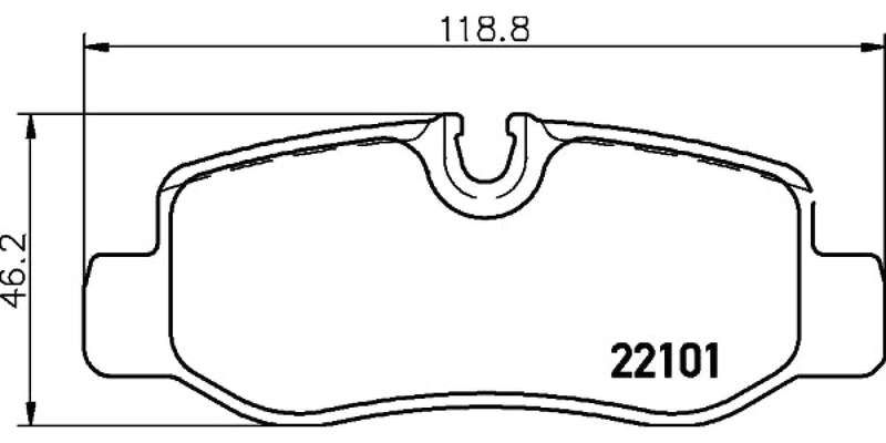 Brembo Brake Pads Rear Mercedes V W447/Vito ( Set Lh&Rh) (P50126)
