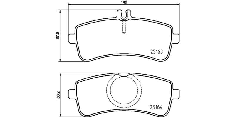 Brembo Brake Pads Rear Mercedes-Benz ( Set Lh&Rh) (P50132)