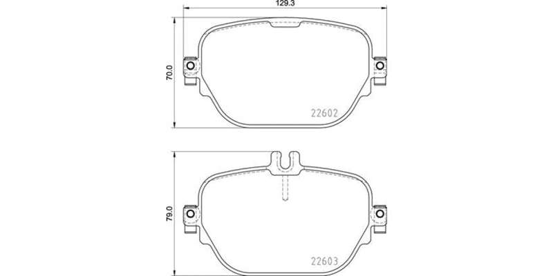 Brembo Brake Pads Rear Mercedes-Benz ( Set Lh&Rh) (P50138)