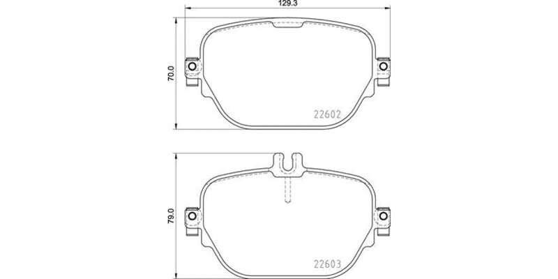 Brembo Brake Pads Rear Mercedes-Benz ( Set Lh&Rh) (P50138)