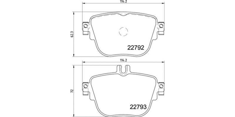 Brembo Brake Pads Rear Mercedes-Benz ( Set Lh&Rh) (P50141)