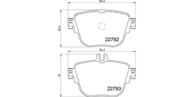Brembo Brake Pads Rear Mercedes-Benz ( Set Lh&Rh) (P50141)