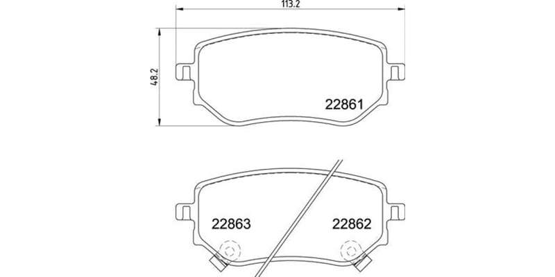 Brembo Brake Pads Rear Mercedes-Benz ( Set Lh&Rh) (P50153)