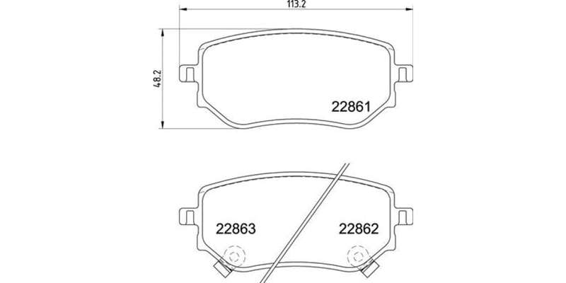 Brembo Brake Pads Rear Mercedes-Benz ( Set Lh&Rh) (P50153)