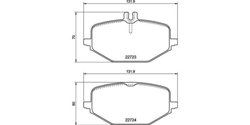 Brembo Brake Pads Rear Mercedes-Benz ( Set Lh&Rh) (P50161)