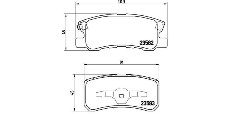 Brembo Brake Pads Rear Mits Pajero 3200/ ( Set Lh&Rh) (P54031)