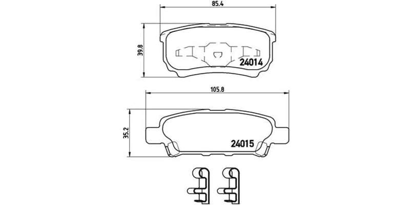 Brembo Brake Pads Rear Dodge/Jeep Mitsubishi ( Set Lh&Rh) (P54034)