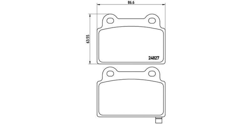 Brembo Brake Pads Rear Mitsubishi Lancer ( Set Lh&Rh) (P54052)