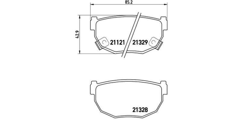 Brembo Brake Pads Rear Nissan Skyline ( Set Lh&Rh) (P56010)