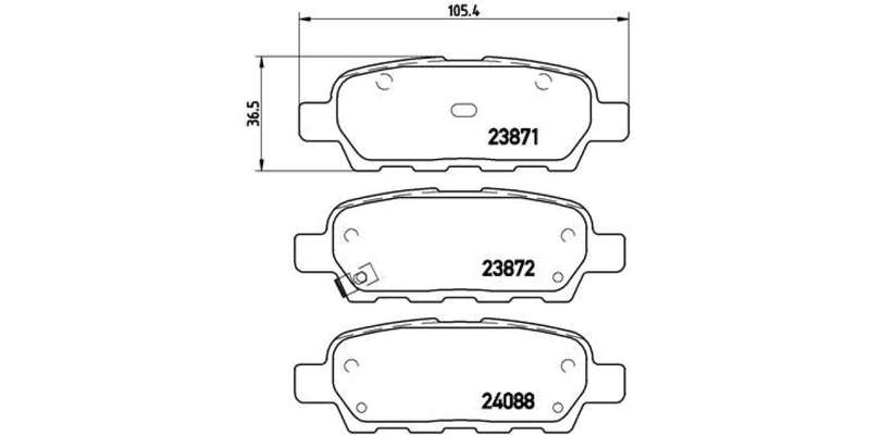 Brembo Brake Pads Rear Nissan X-Trail ( Set Lh&Rh) (P56046)