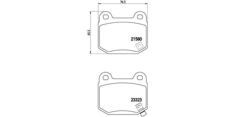 Brembo Brake Pads Rear Subaru Impreza ( Set Lh&Rh) (P56048)