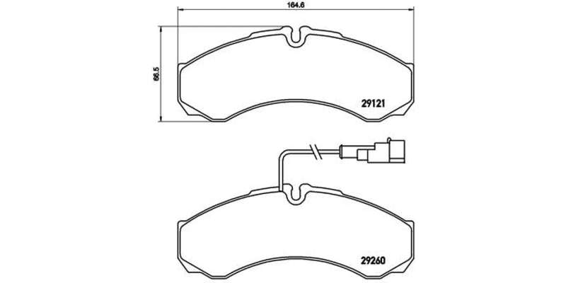 Brembo Brake Pads Rear Iveco Daily Iv55 ( Set Lh&Rh) (P56069)