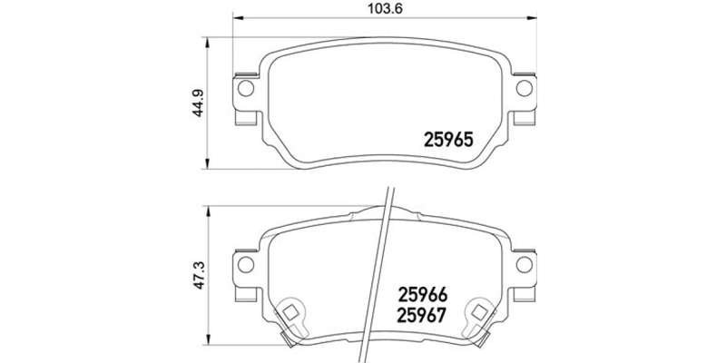 Brembo Brake Pads Rear Nis Xtrail 3/Qashqai ( Set Lh&Rh) (P56098)