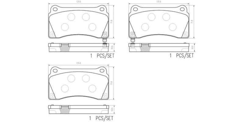 Brembo Brake Pads Rear Nissan Gtr R35 ( Set Lh&Rh) (P56128)