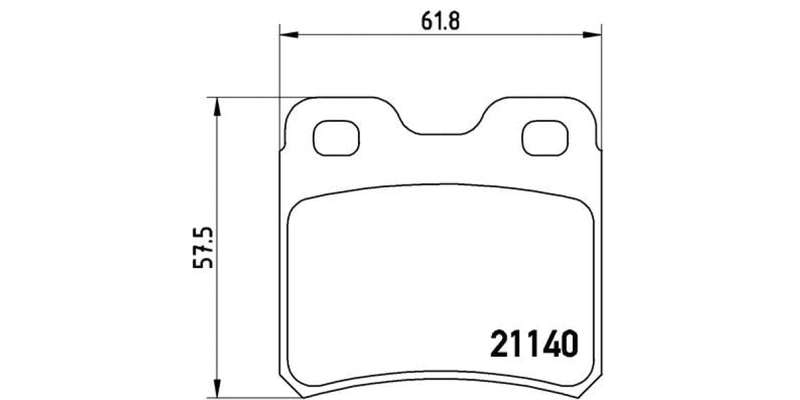Brembo Brake Pads Rear Opel Astra ( Set Lh&Rh) (P59018)