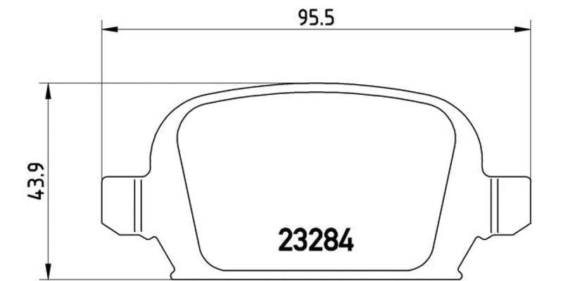 Brembo Brake Pads Rear Opel Tigra ( Set Lh&Rh) (P59037)