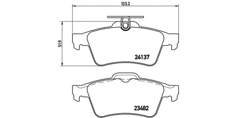 Brembo Brake Pads Rear Ford Focus/Mazda ( Set Lh&Rh) (P59042)
