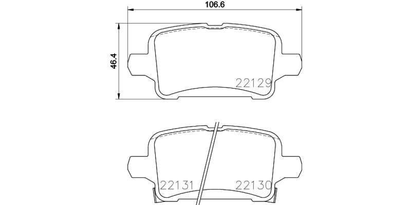 Brembo Brake Pads Rear Opel Astra K ( Set Lh&Rh) (P59090)