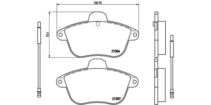 Brembo Brake Pads Rear Ren Clio 2 V6 ( Set Lh&Rh) (P61046)