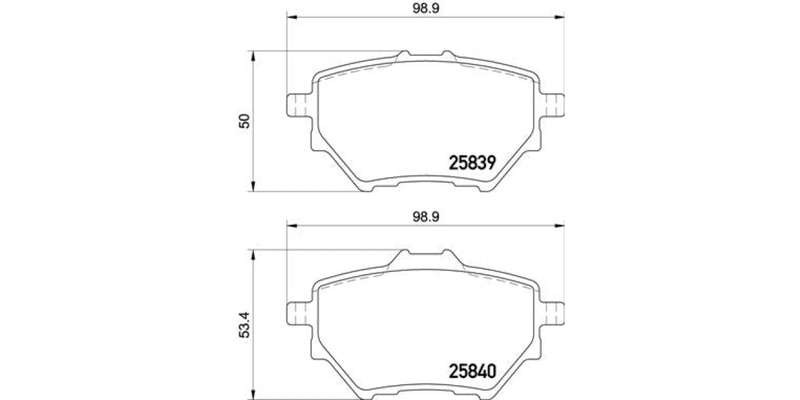 Brembo Brake Pads Rear Citroen C4/ Peugeot ( Set Lh&Rh) (P61122)