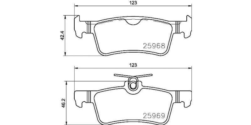 Brembo Brake Pads Rear Peugeot 308 Ii ( Set Lh&Rh) (P61126)