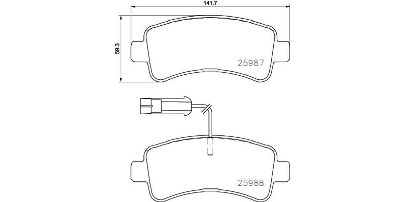 Brembo Brake Pads Rear Fiat Ducato/Peugeot Boxer ( Set Lh&Rh) (P61130)