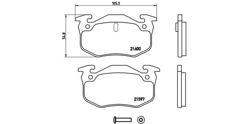 Brembo Brake Pads Rear Citroen/Peugeot/Renault ( Set Lh&Rh) (P68018)