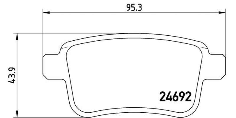 Brembo Brake Pads Rear Renault Kangoo ( Set Lh&Rh) (P68043)