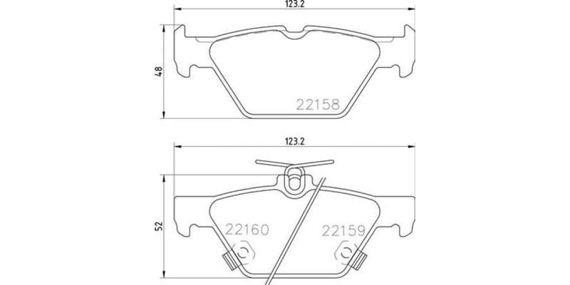 Brembo Brake Pads Rear Subaru ( Set Lh&Rh) (P78026)