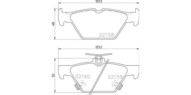Brembo Brake Pads Rear Subaru ( Set Lh&Rh) (P78026)