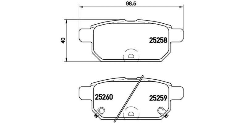 Brembo Brake Pads Rear Suzuki Swift 1.2/ ( Set Lh&Rh) (P79029)