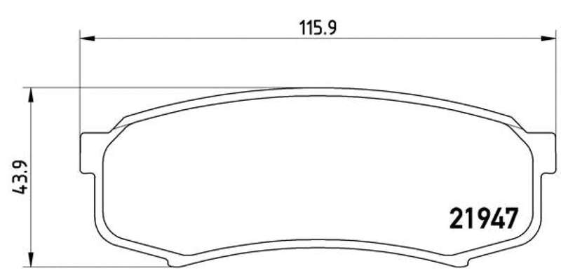Brembo Brake Pads Rear Toy Fortun/Prado/ ( Set Lh&Rh) (P83024)