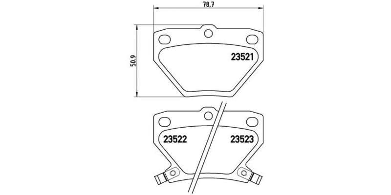 Brembo Brake Pads Rear Toyota Run-X 180 ( Set Lh&Rh) (P83052)