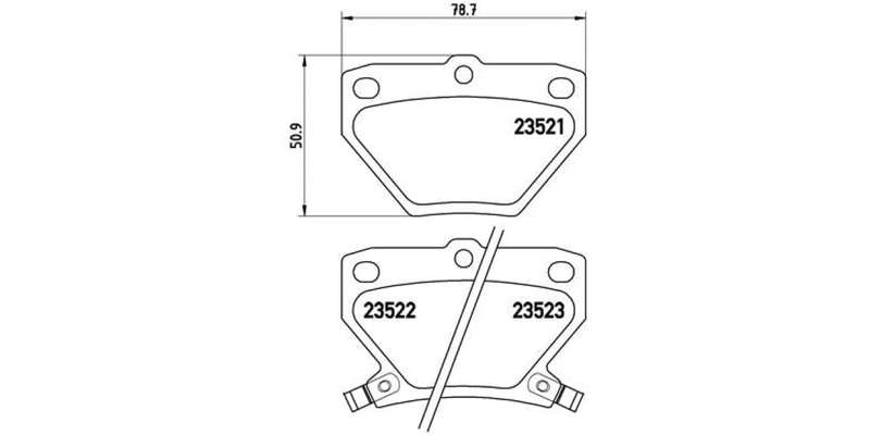Brembo Brake Pads Rear Toyota Run-X 180 ( Set Lh&Rh) (P83052)
