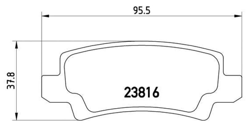 Brembo Brake Pads Rear Toyota Corolla16 ( Set Lh&Rh) (P83065)